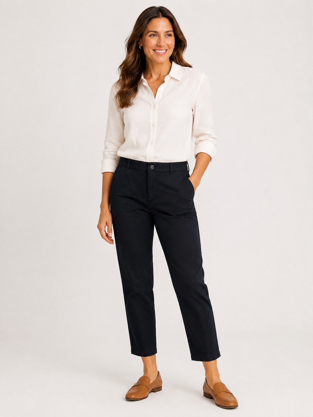 NWT Tommy Bahama Coastal Beach Chino Pants Black Size 8 Cropped